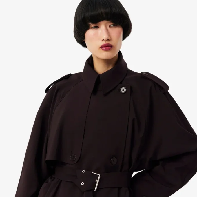 Oversized trenchcoat i ullblanding