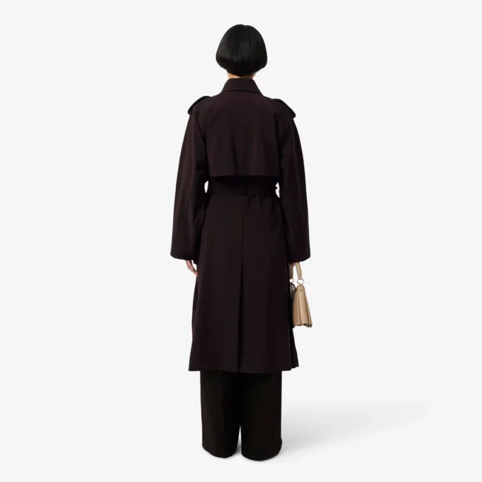 Oversized trenchcoat i ullblanding