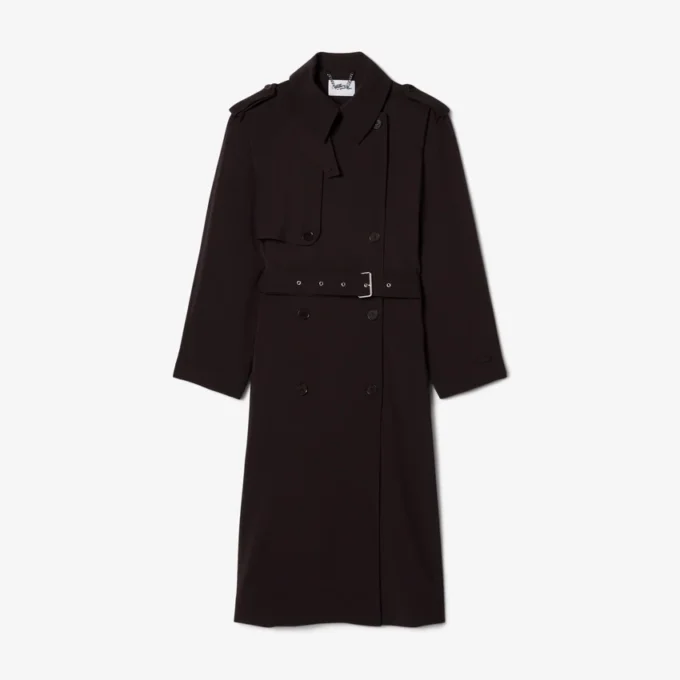 Oversized trenchcoat i ullblanding