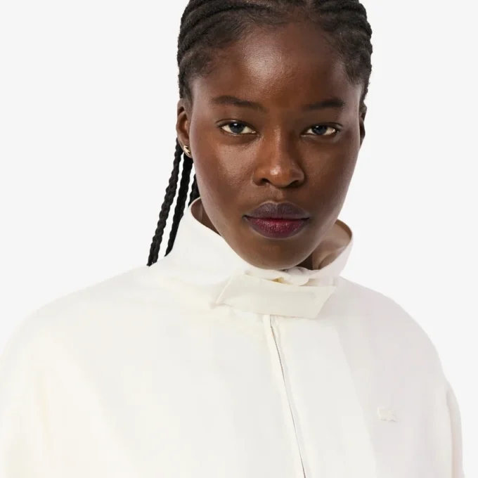 Oversized treningsjakke i linblanding