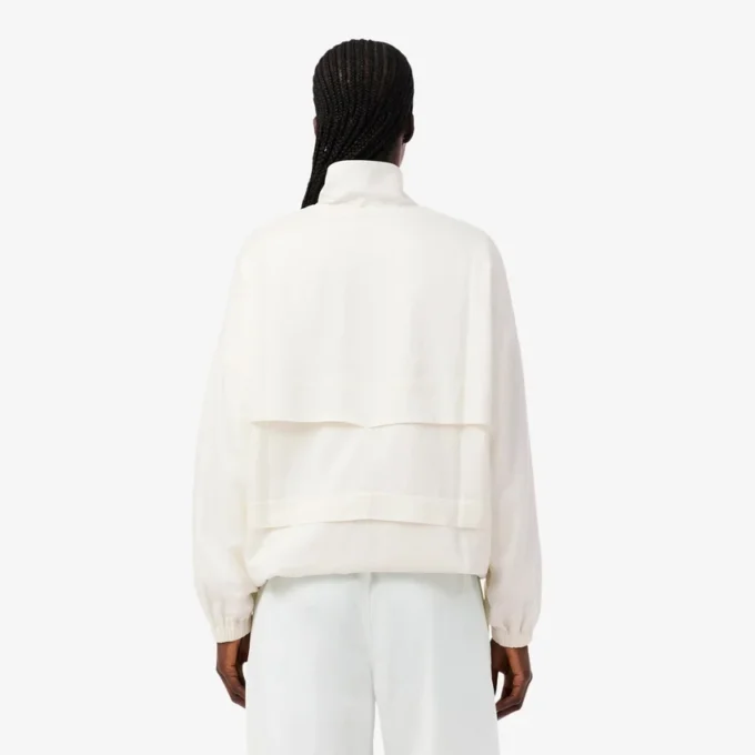 Oversized treningsjakke i linblanding