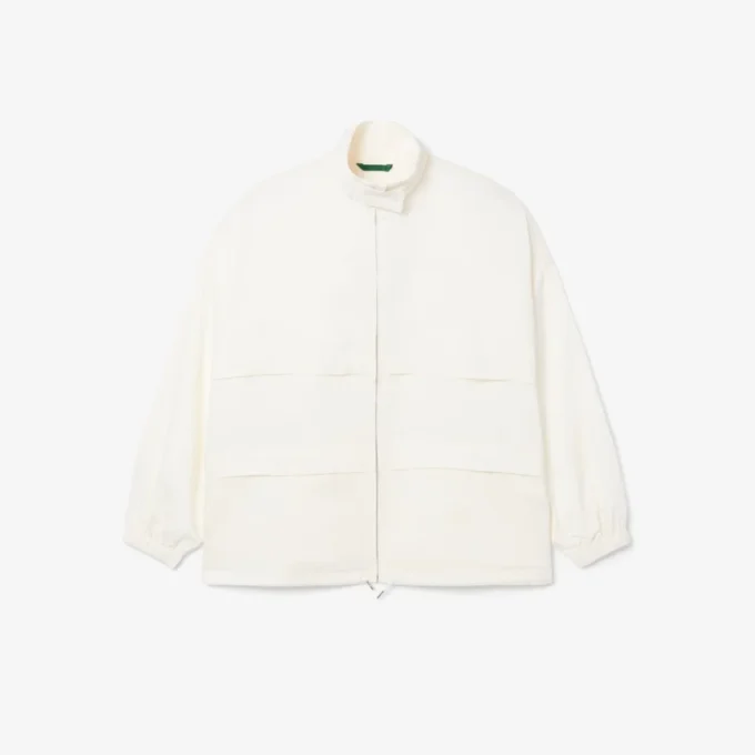 Oversized treningsjakke i linblanding