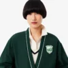 Oversized, vattert nylon-cardigan for damer