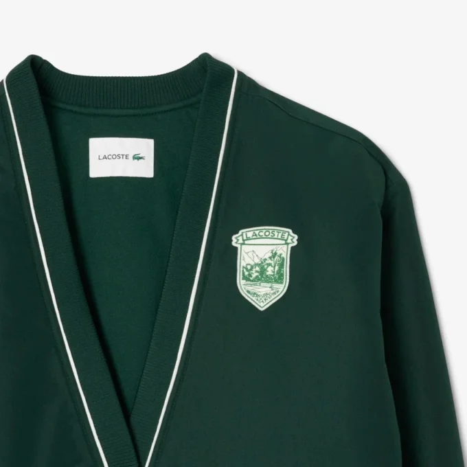 Oversized, vattert nylon-cardigan for damer