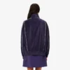 Oversized velour-Sweatshirt for kvinner med glidelås