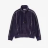 Oversized velour-Sweatshirt for kvinner med glidelås