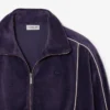 Oversized velour-Sweatshirt for kvinner med glidelås