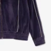 Oversized velour-Sweatshirt for kvinner med glidelås