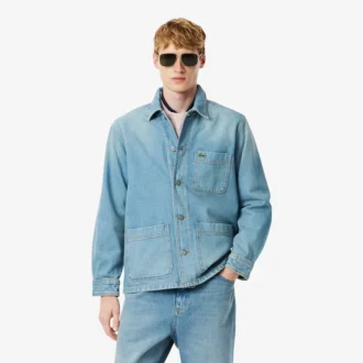 Overskjorte i tykk bomullsdenim for menn