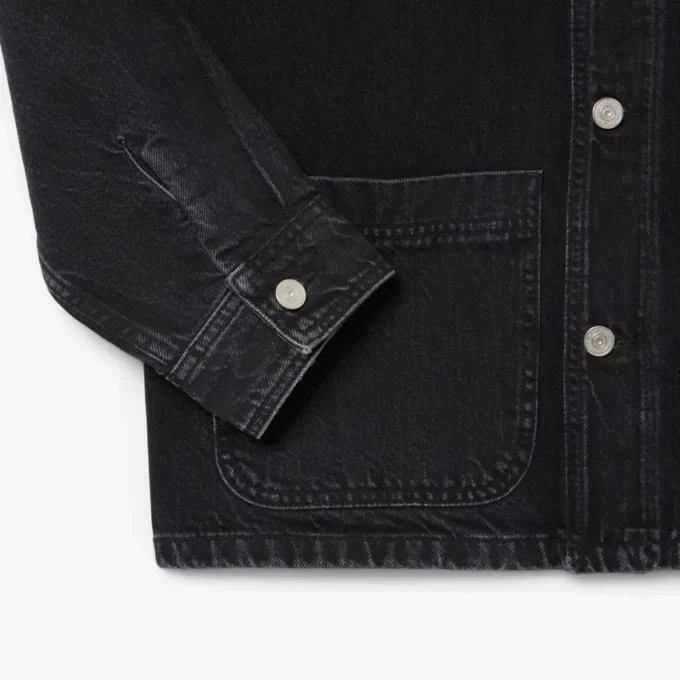 Overskjorte i tykk bomullsdenim for menn
