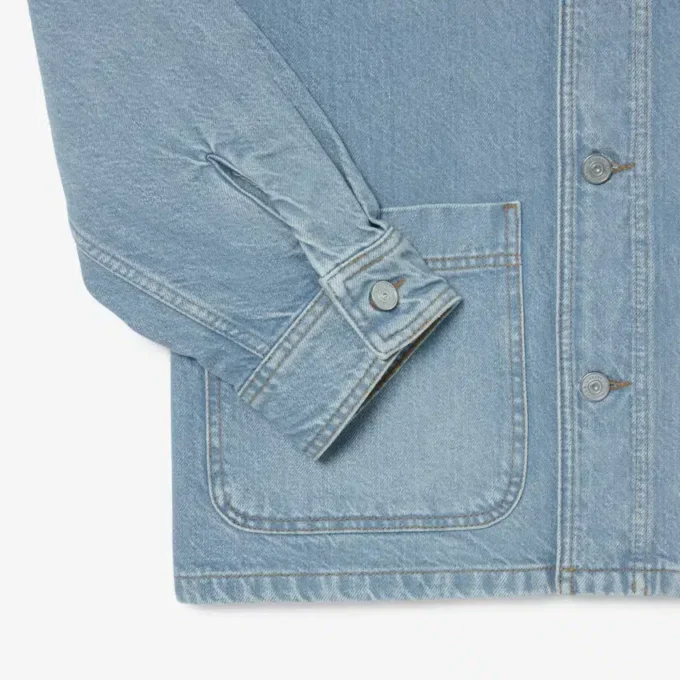 Overskjorte i tykk bomullsdenim for menn