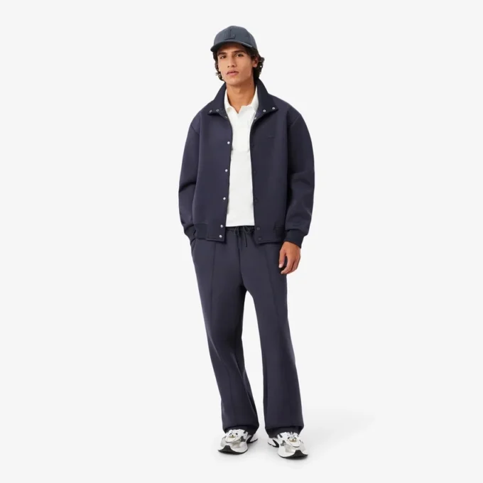Paris Classic Fit-pologensere med åpen hals og broderi for menn