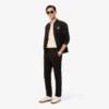 Paris Classic Fit-pologensere med åpen hals og broderi for menn