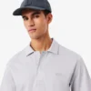Paris Classic Fit-pologensere med åpen hals og broderi for menn