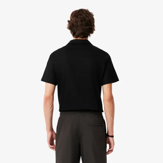 Paris Classic Fit-pologensere med åpen hals og broderi for menn