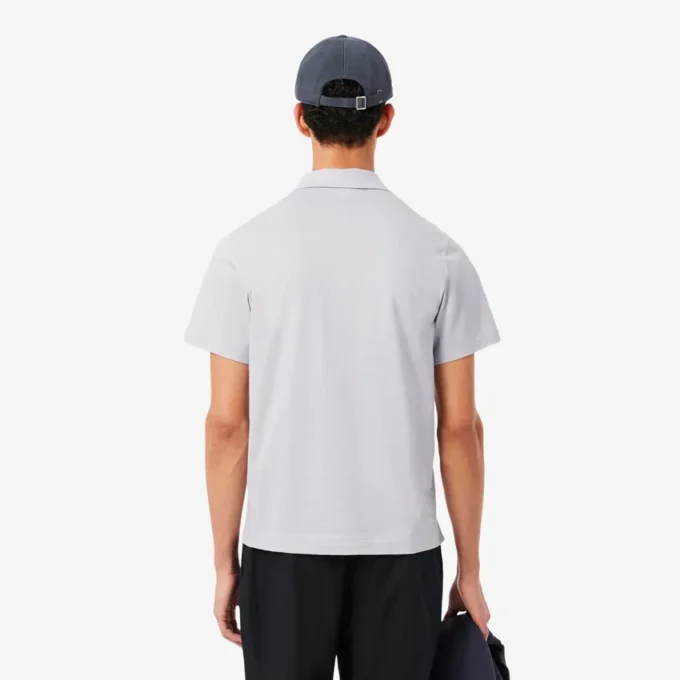 Paris Classic Fit-pologensere med åpen hals og broderi for menn