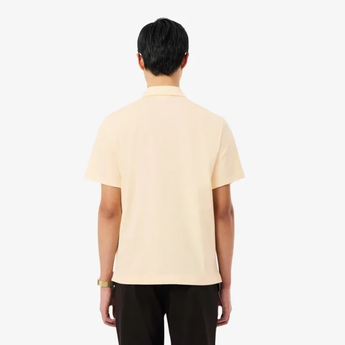 Paris Classic Fit-pologensere med åpen hals og broderi for menn