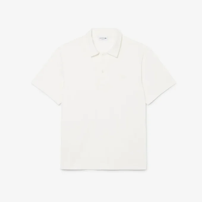 Paris Classic Fit-pologensere med åpen hals og broderi for menn