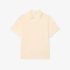 Paris Classic Fit-pologensere med åpen hals og broderi for menn