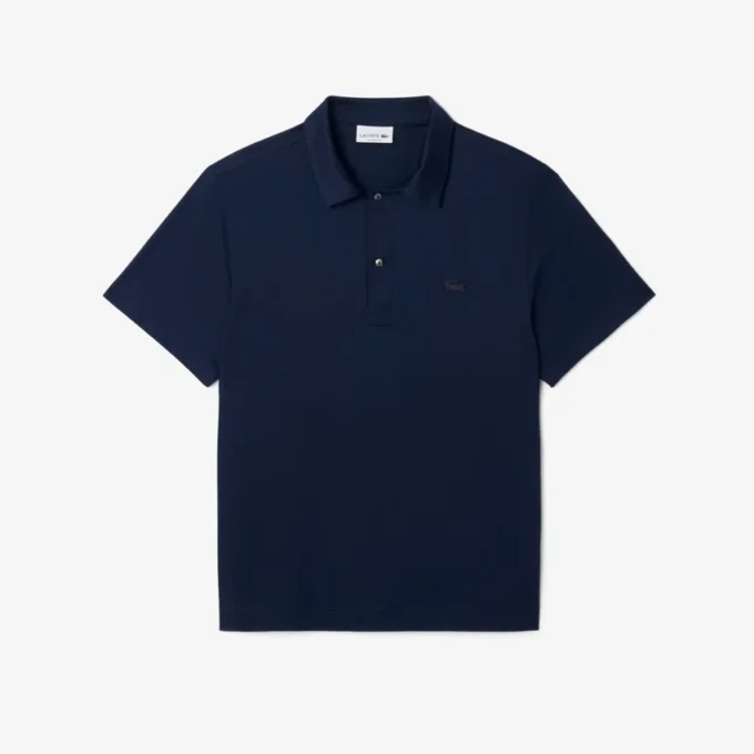 Paris Classic Fit-pologensere med åpen hals og broderi for menn