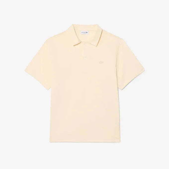 Paris Classic Fit-pologensere med åpen hals og broderi for menn