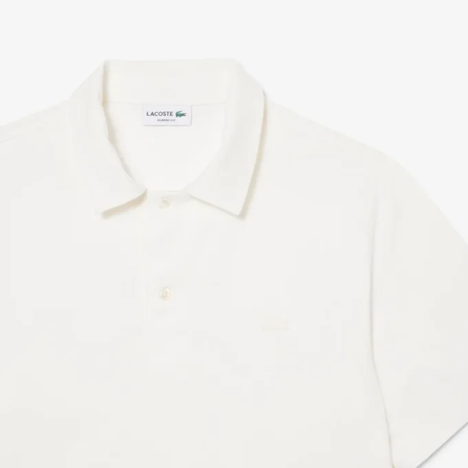 Paris Classic Fit-pologensere med åpen hals og broderi for menn