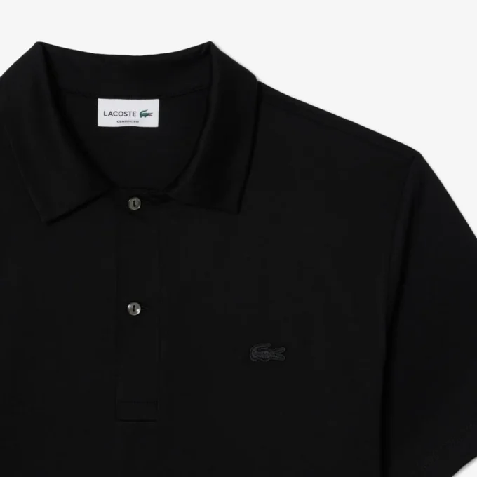 Paris Classic Fit-pologensere med åpen hals og broderi for menn