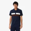 Petit Piqua-pologensere for menn med regular fit og fargeblokker