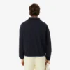 Piqué-Sweatshirt med glidelås i halsen og løs passform