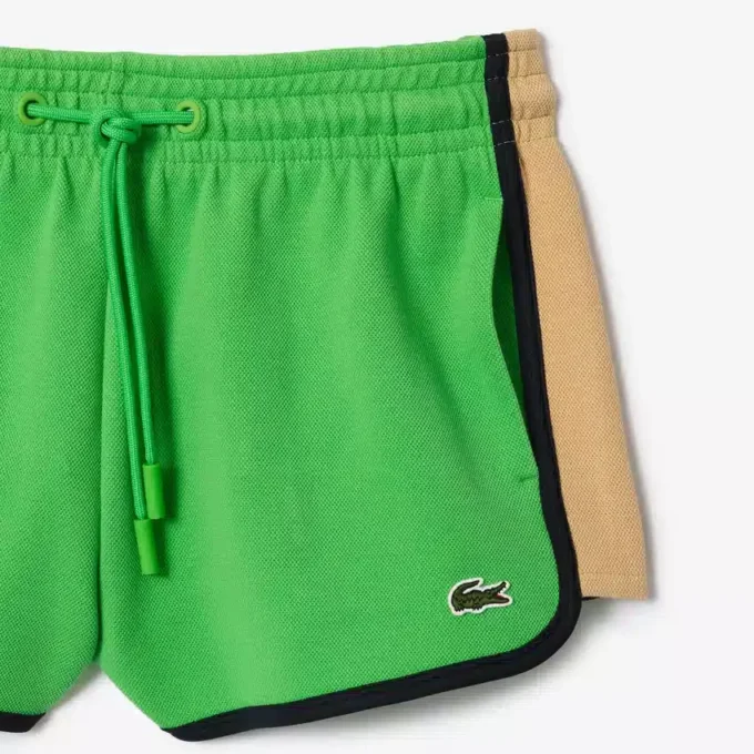 Piqua-shorts for kvinner med kontrastpaneler
