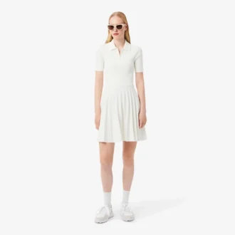 Plaget polo-kjole for kvinner