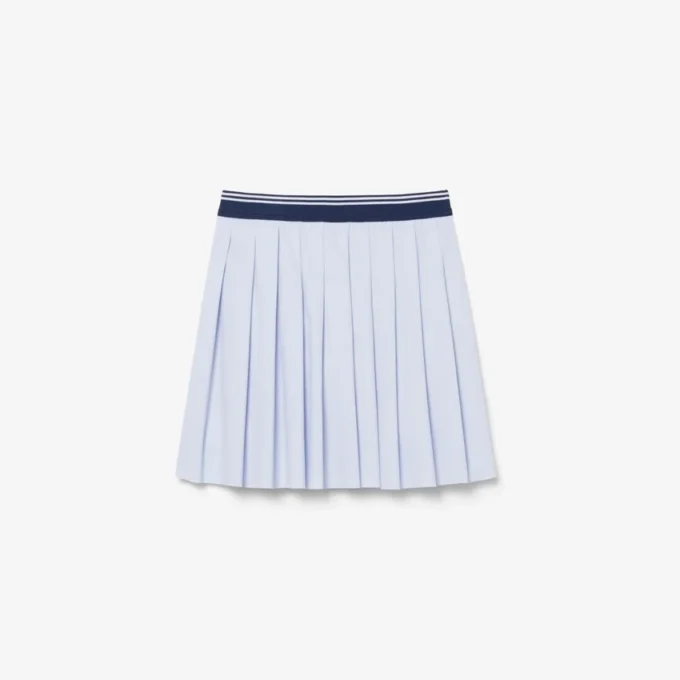 Pleated skjørt i Oxford-bomull for jenter