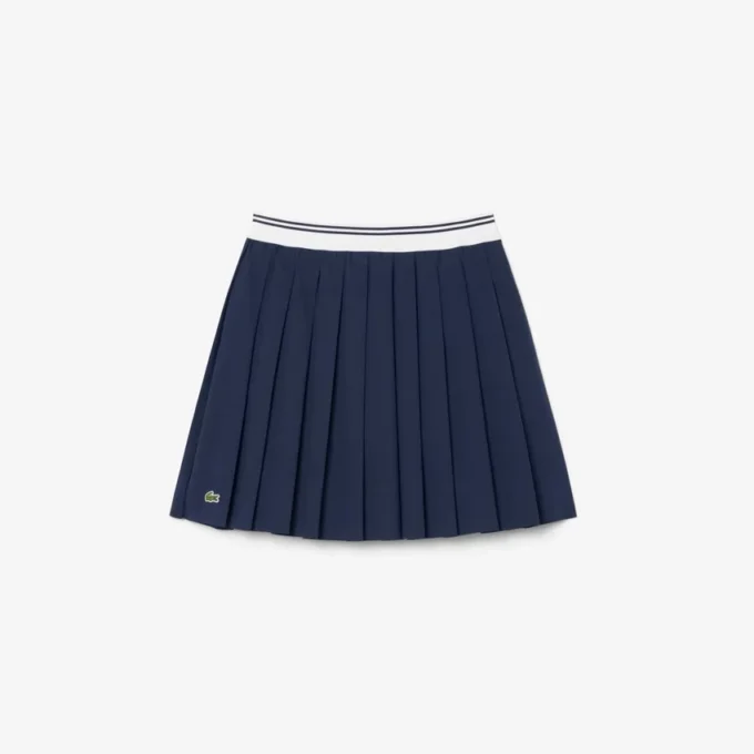 Pleated skjørt i Oxford-bomull for jenter