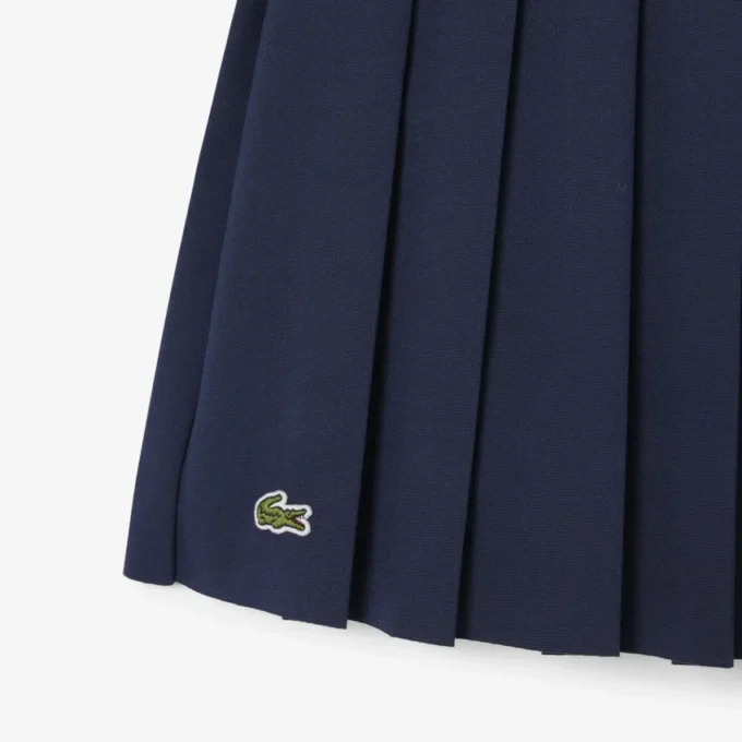 Pleated skjørt i Oxford-bomull for jenter