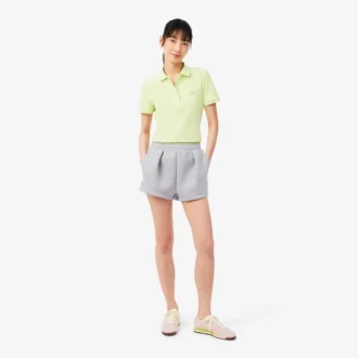 Plisserte bomullsshorts