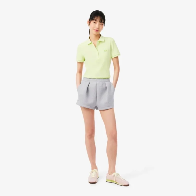 Plisserte bomullsshorts