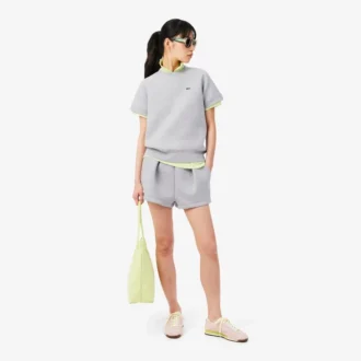 Plisserte bomullsshorts
