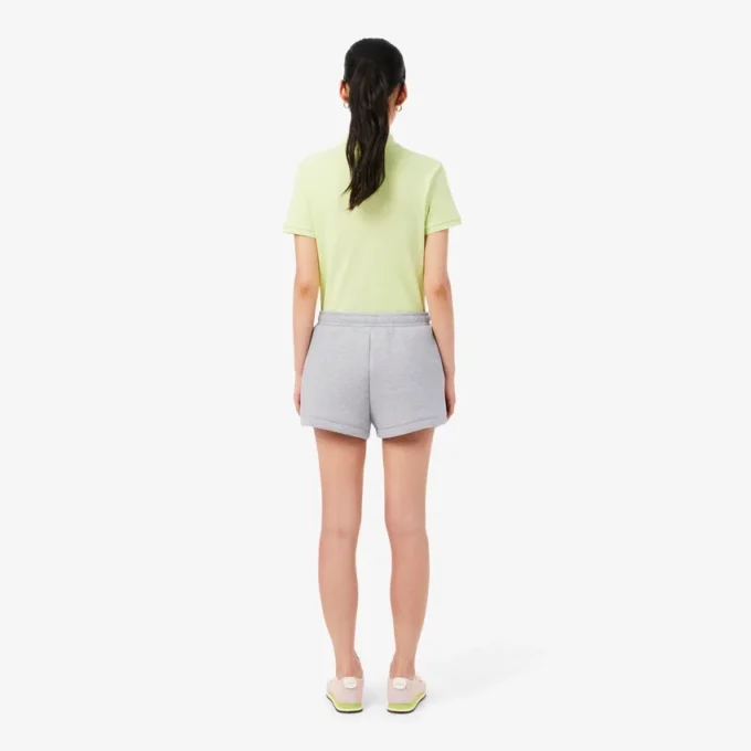 Plisserte bomullsshorts