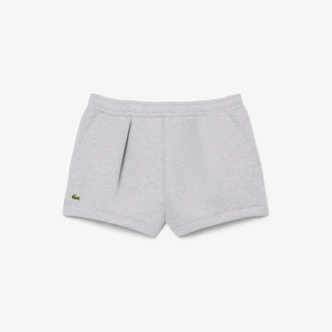 Plisserte bomullsshorts