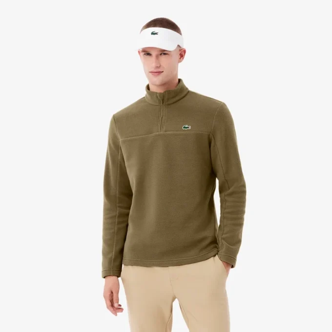 Polarfleece-golftrøye med kvart glidelås for menn