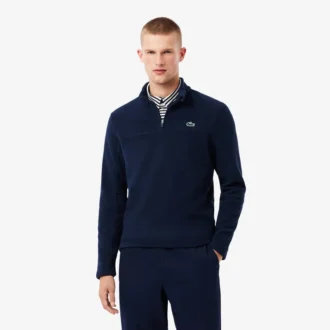 Polarfleece-golftrøye med kvart glidelås for menn