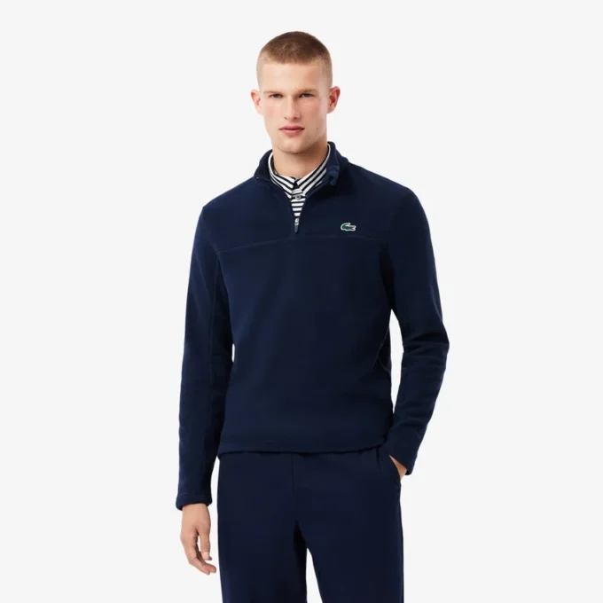 Polarfleece-golftrøye med kvart glidelås for menn