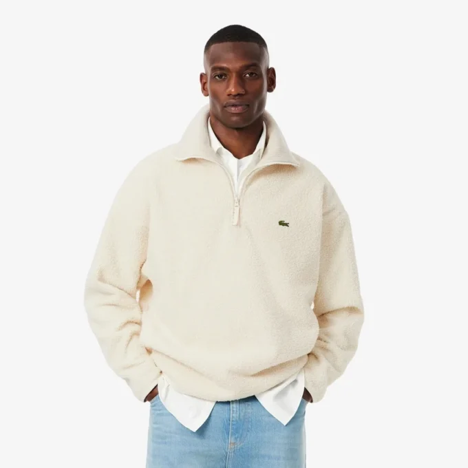 Polarfleece-Sweatshirt med glidelås for menn