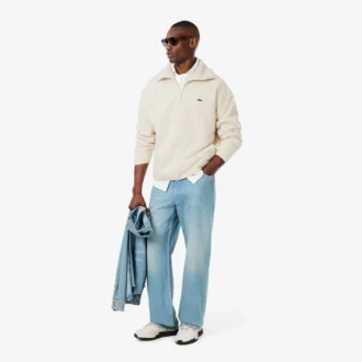 Polarfleece-Sweatshirt med glidelås for menn