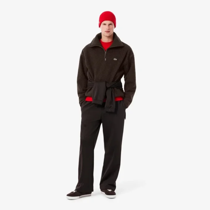 Polarfleece-Sweatshirt med glidelås for menn