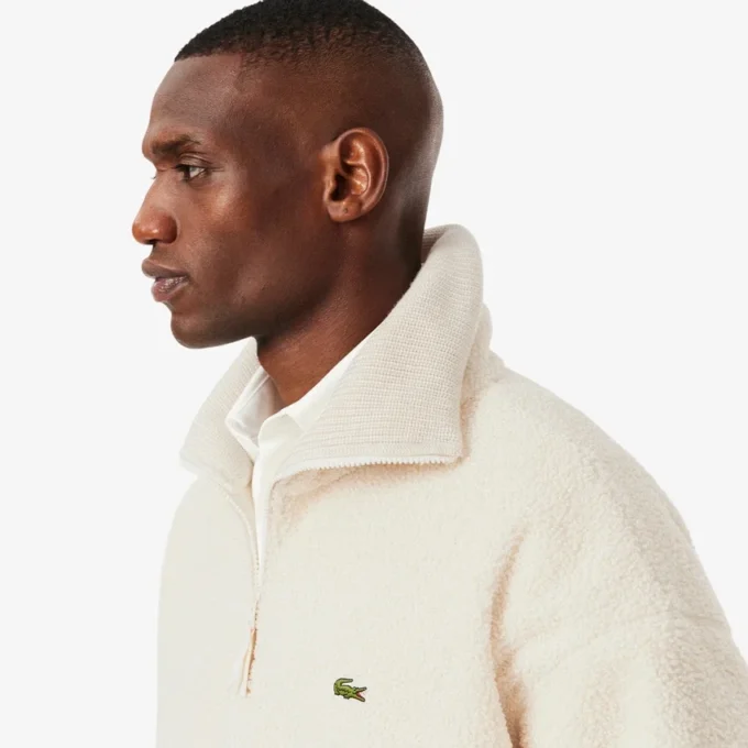 Polarfleece-Sweatshirt med glidelås for menn