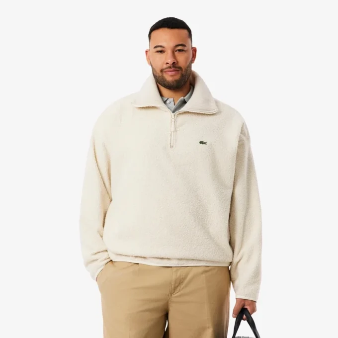Polarfleece-Sweatshirt med glidelås for menn