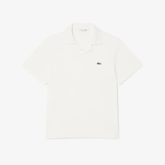 Polo i bomull og lin med klassisk passform