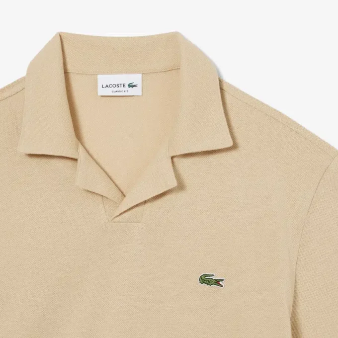 Polo i bomull og lin med klassisk passform