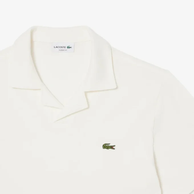 Polo i bomull og lin med klassisk passform